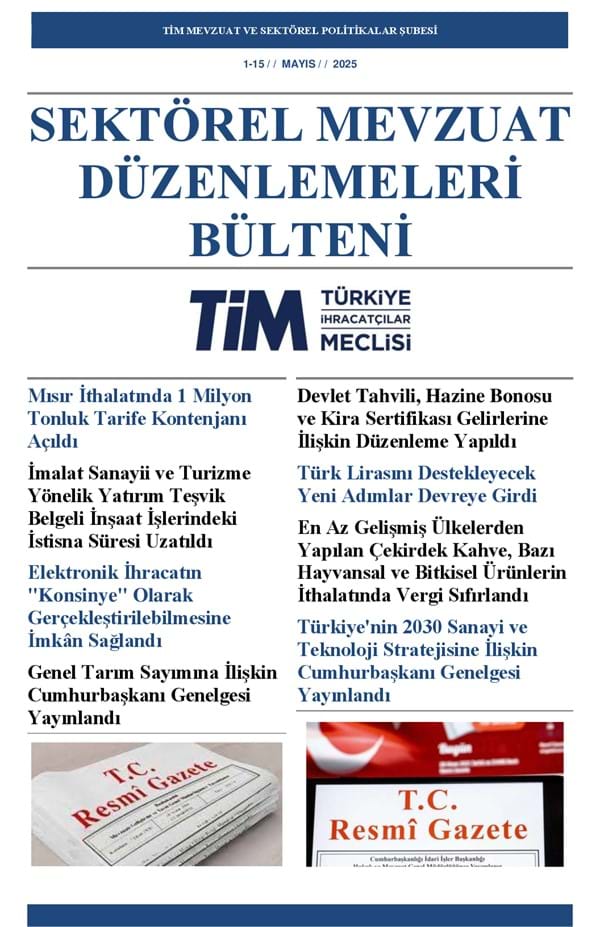 1-15 Mayıs 2025 Bülteni 