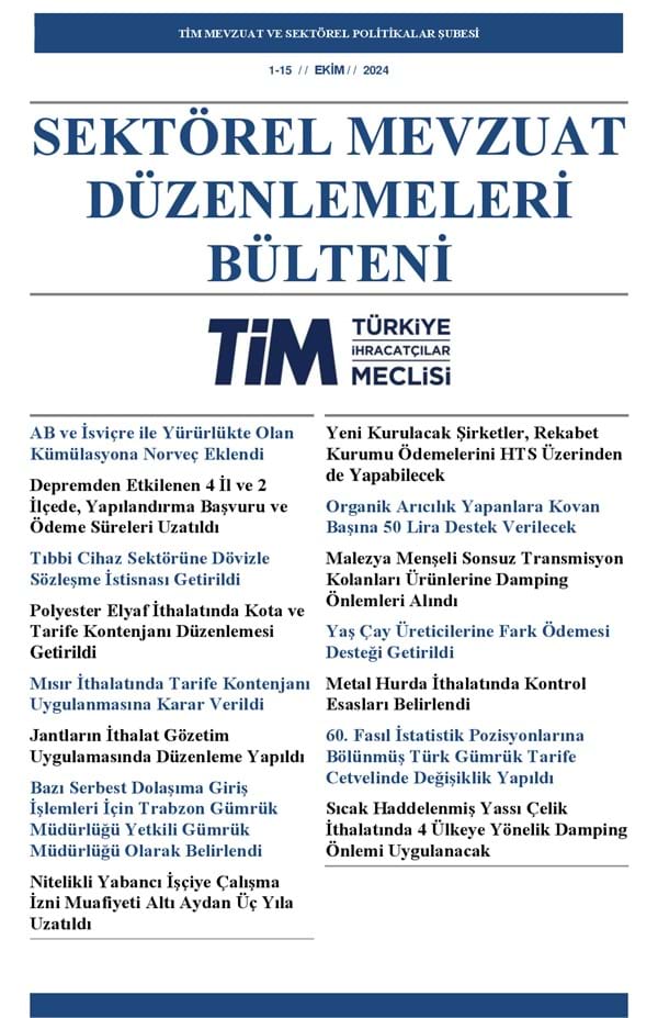 1-15 Ekim 2024 Bülteni 