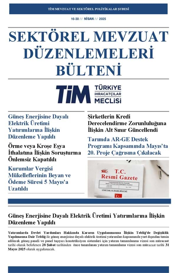 16-30 Nisan 2025 Bülteni 