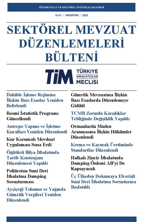 16-31 Ağustos 2025 Bülteni 