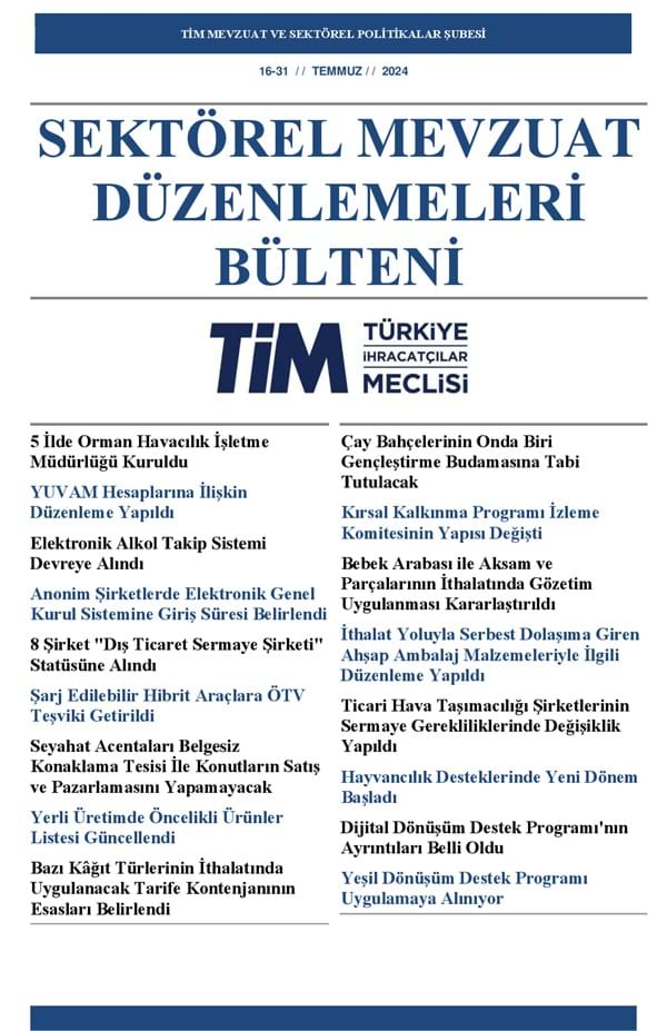 16-31 Temmuz 2024 Bülteni 