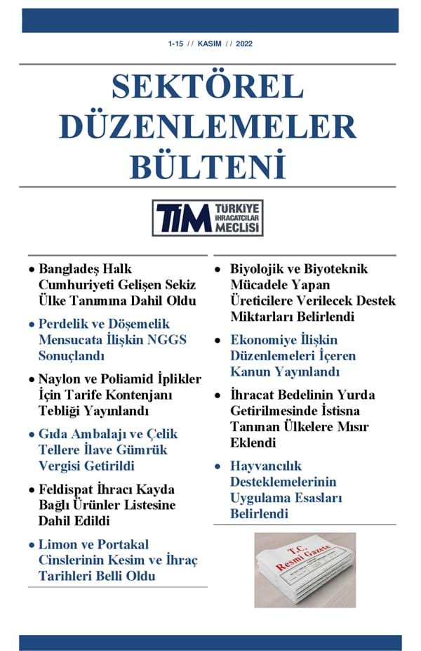 1-15 Kasım 2022 Bülteni 