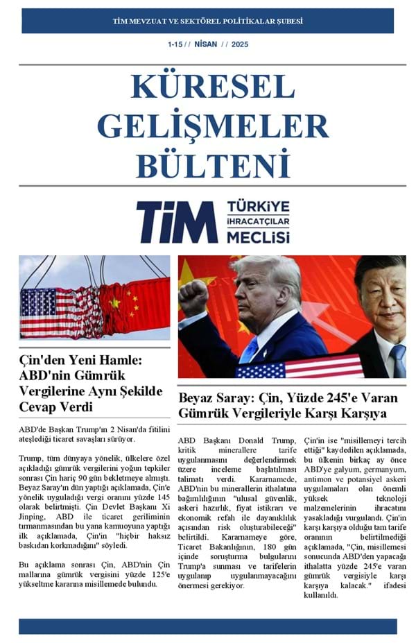 1-15 Nisan 2025 Bülteni 