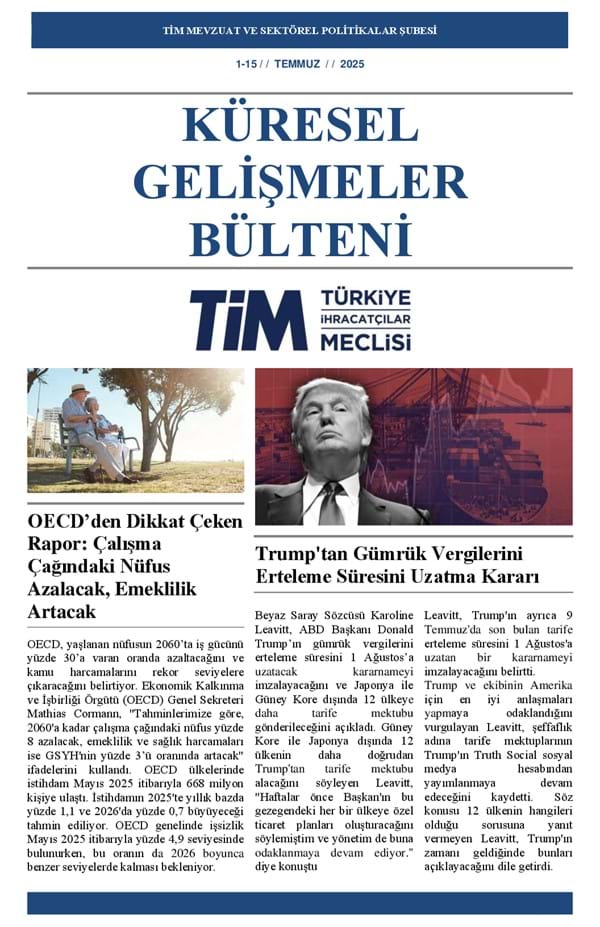 1-15 Temmuz 2025 Bülteni 